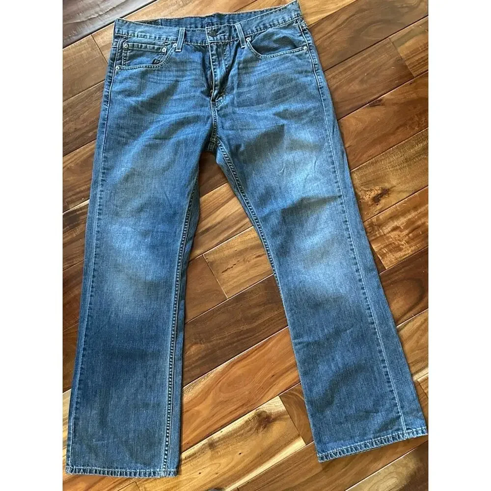 Levis Jeans Mens 36x30 Blue 527 Bootcut American Western Medium Wash Denim